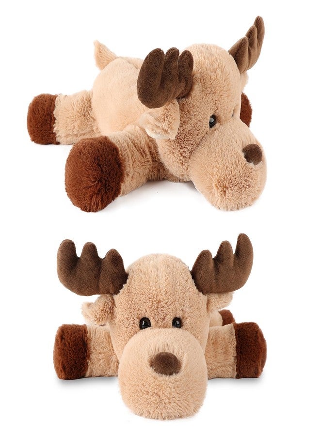 WEIGEDU Adorable Caribou Furry Reindeer Elk Moose Stuffed Animals Plush Toy for Kids Babies Boys Birthday Bedtime Decor, 13" Super Soft Brown - Image 3